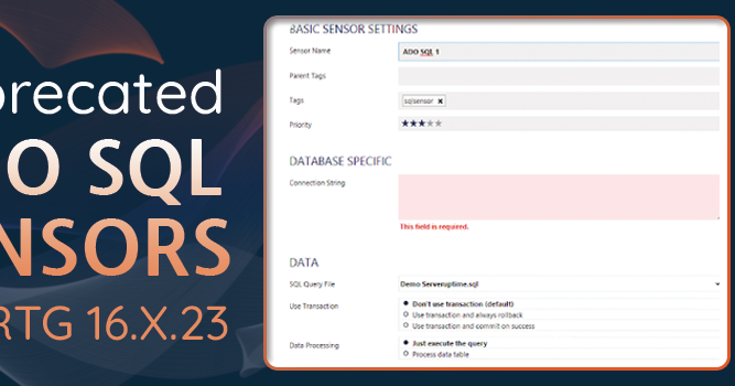 Deprecated ADO SQL sensors in PRTG 16.x.23 | PIMMERD.TECH