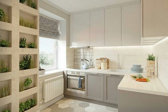 Interior design of a small kitchen