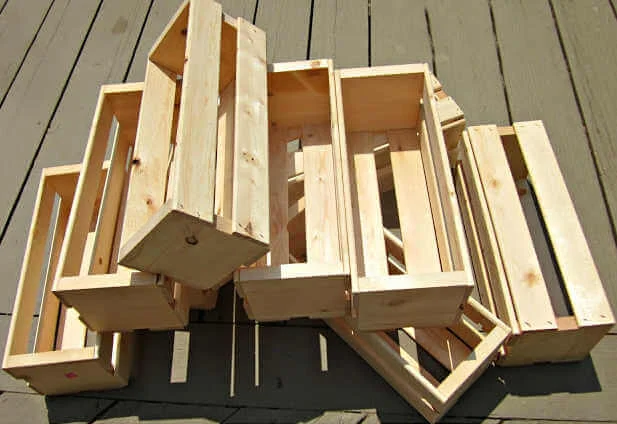 pile of wooden crates