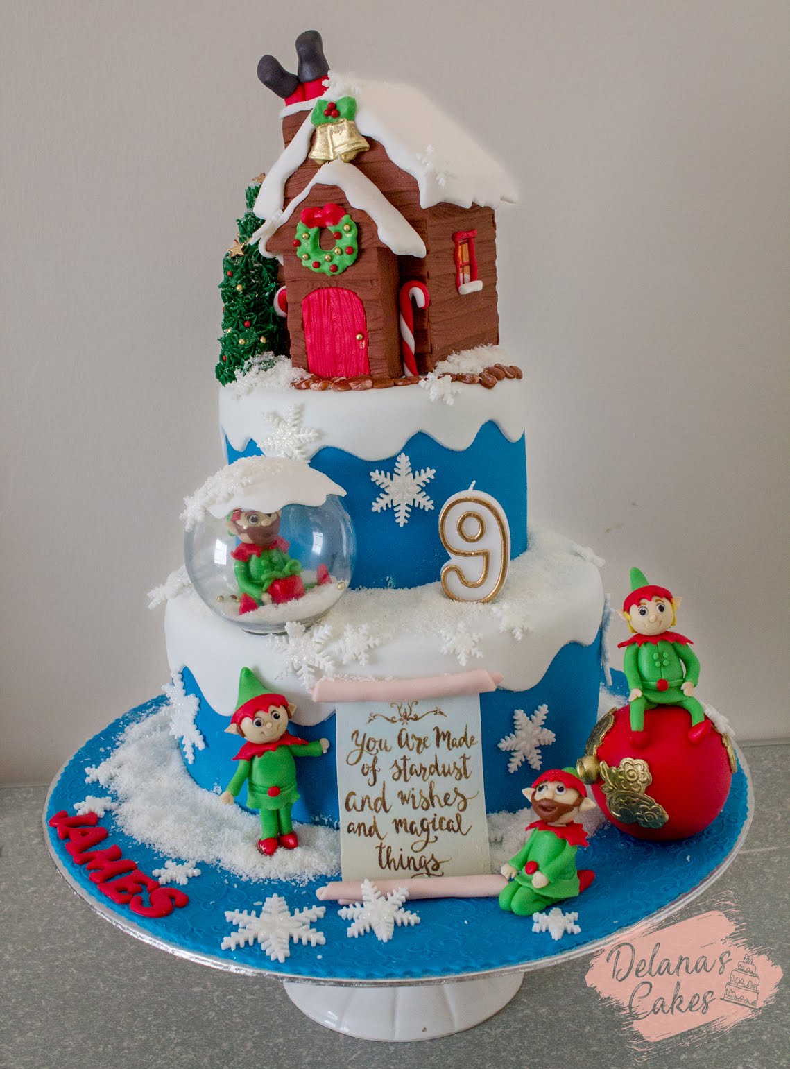 Delana's Cakes Christmas in July Birthday Cake