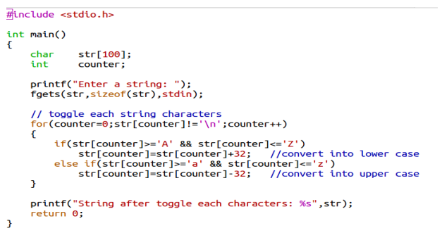Toggle each character in a string ~ College Term Work Blog