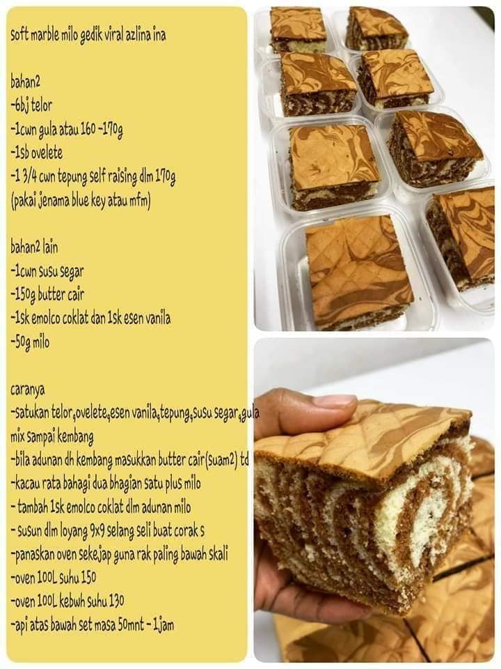 Cara buat kek milo