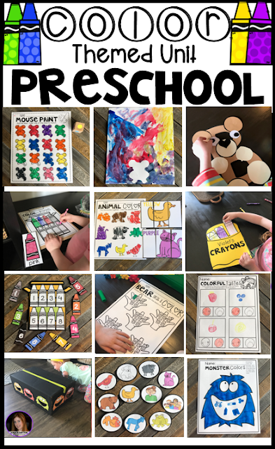 Are you looking for fun hands on activities to work on color identification with your child or students?  Then check out our color themed centers.