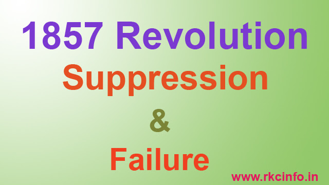 Suppression and Failure of the 1857 Revolution