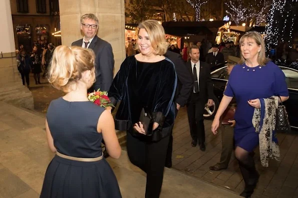 Grand Duchess Maria Teresa attended gala dinner of 30th anniversary of establishment of MSF-Luxembourg at Cercle Cite Culture Center.