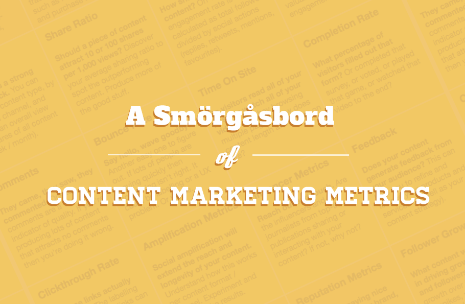 A Smörgåsbord of Content Marketing Metrics - #infographic #ContentMarketing 