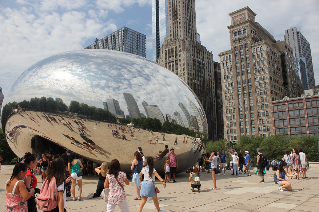 Fazole v Millenium Park v Chicagu