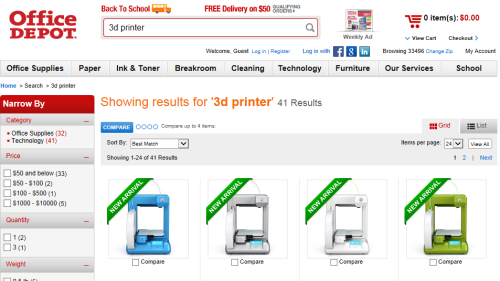 Print3d World: Office Depot anuncia la venta de impresoras 3D Cube y CubeX  en su tienda online