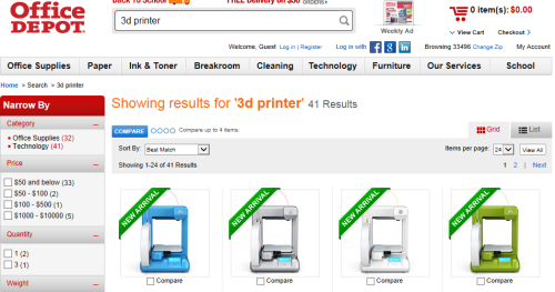 Print3d World: Office Depot anuncia la venta de impresoras 3D Cube y CubeX  en su tienda online