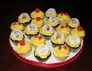 Cupcakes de La Bella y La Bestia para Fiestas Infantiles