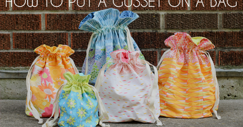 tote bolsa with gusset pattern