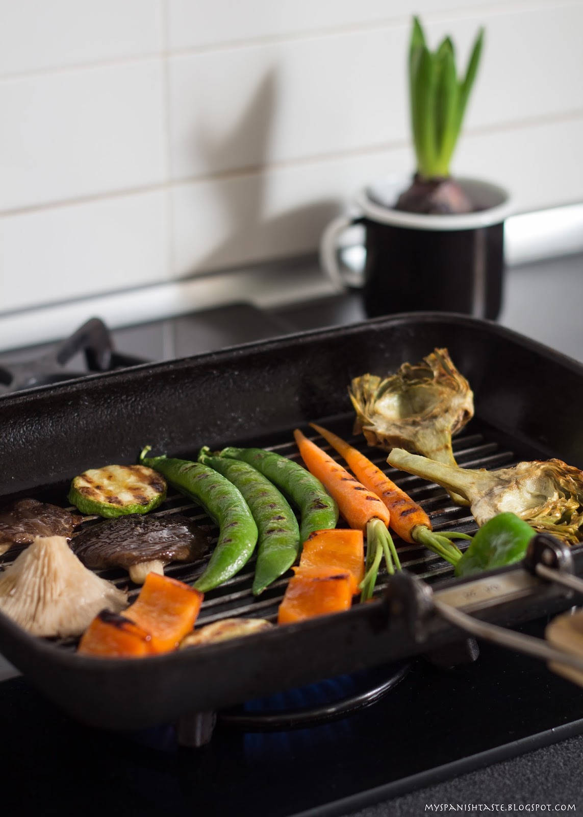 My Spanish Taste Grilled vegetables with romesco sauce