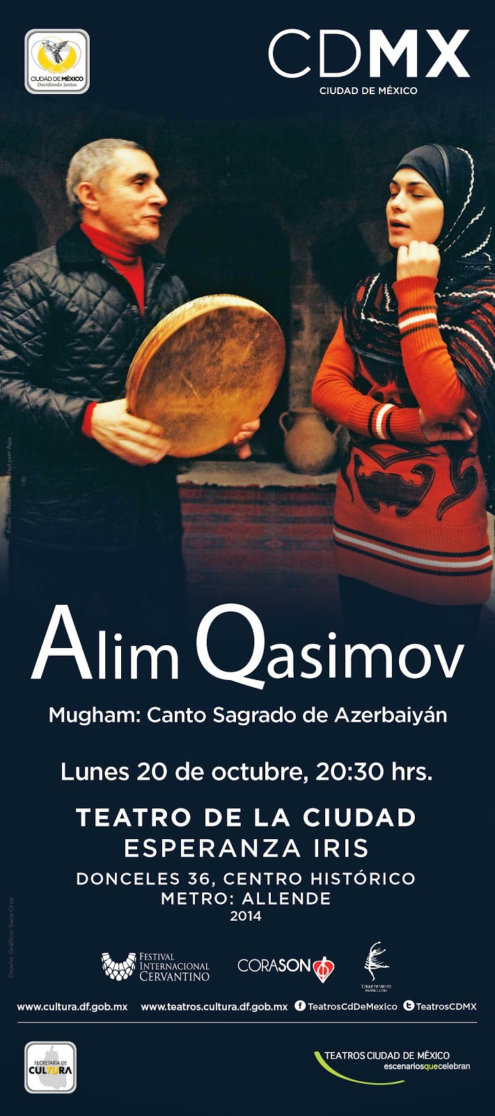Cantos sagrados de Azerbaiyán de Alim Qasimov en el Teatro de la Ciudad
