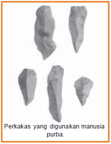 Peralatan Manusia Purba Zaman Praaksara (Kapak, Alat Serpih, Menhir
