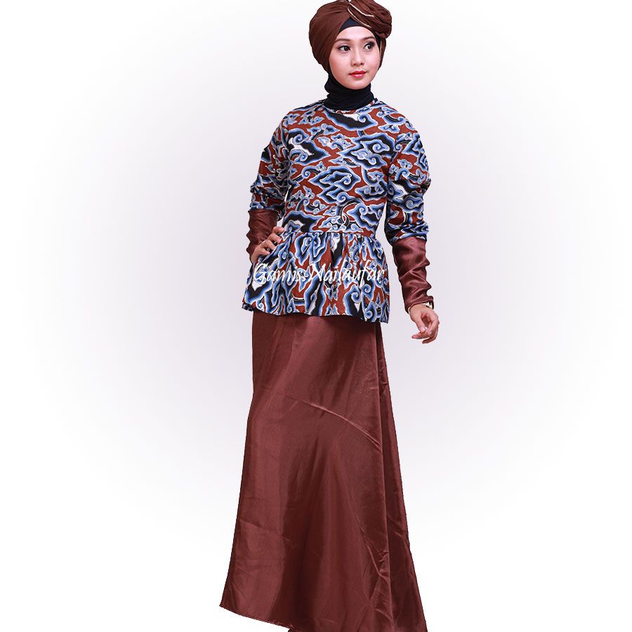  Contoh  Model Baju Gamis  Batik Terbaru 2021