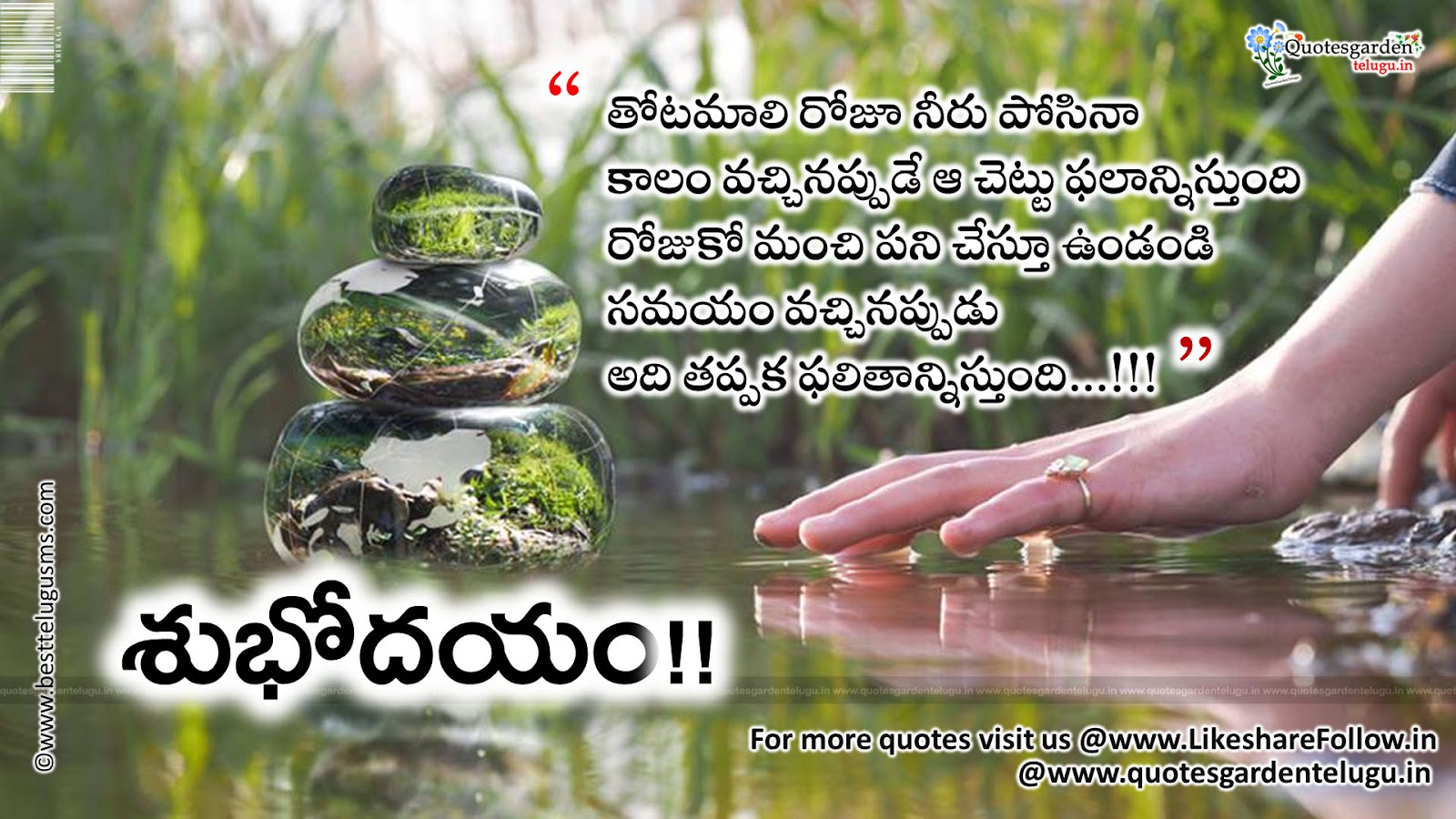 Good morning Inspirational Quotes in Telugu 384 | Like Share Follow