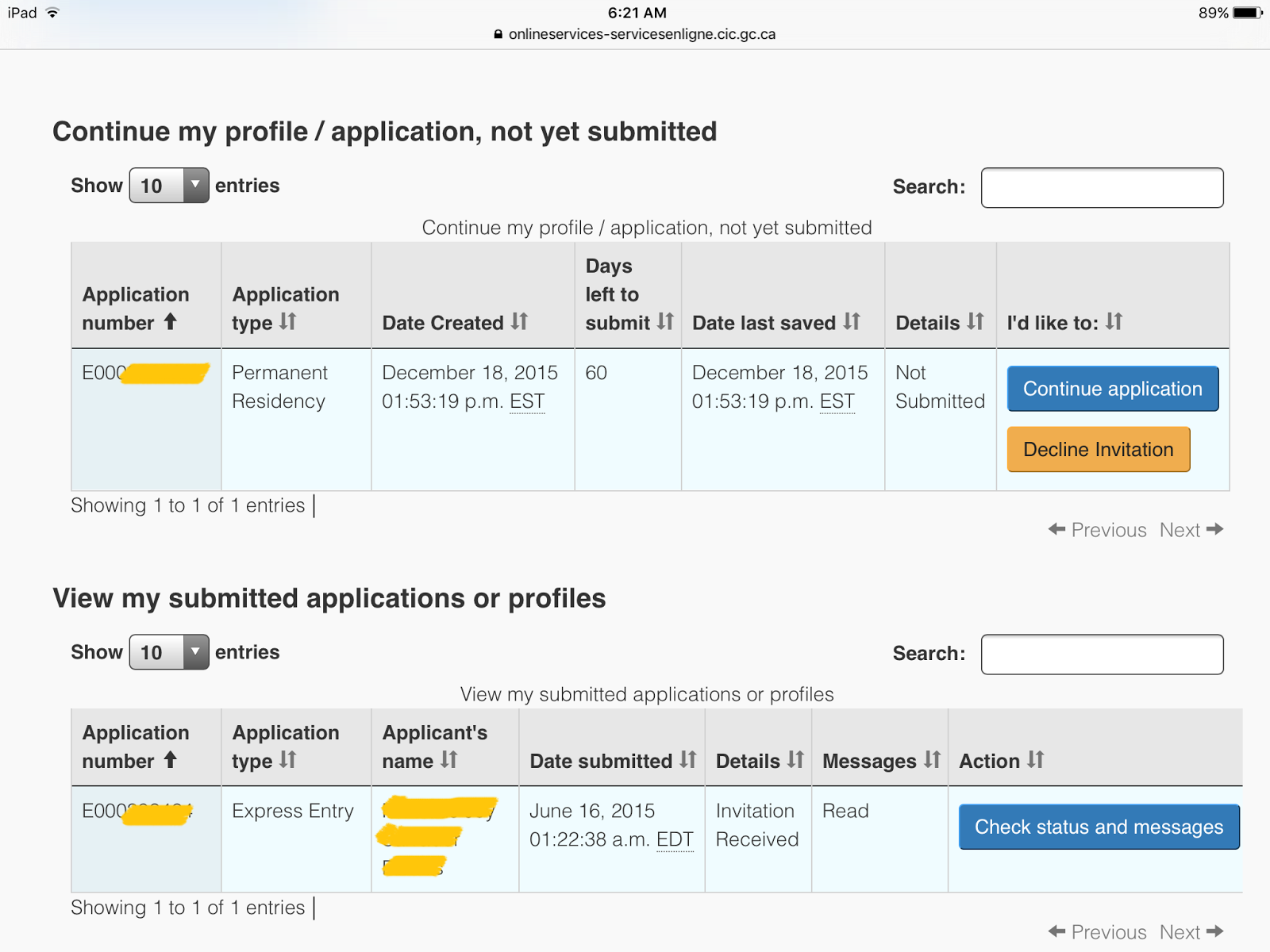  onlineservices Servicesenligne cic gc ca Login
