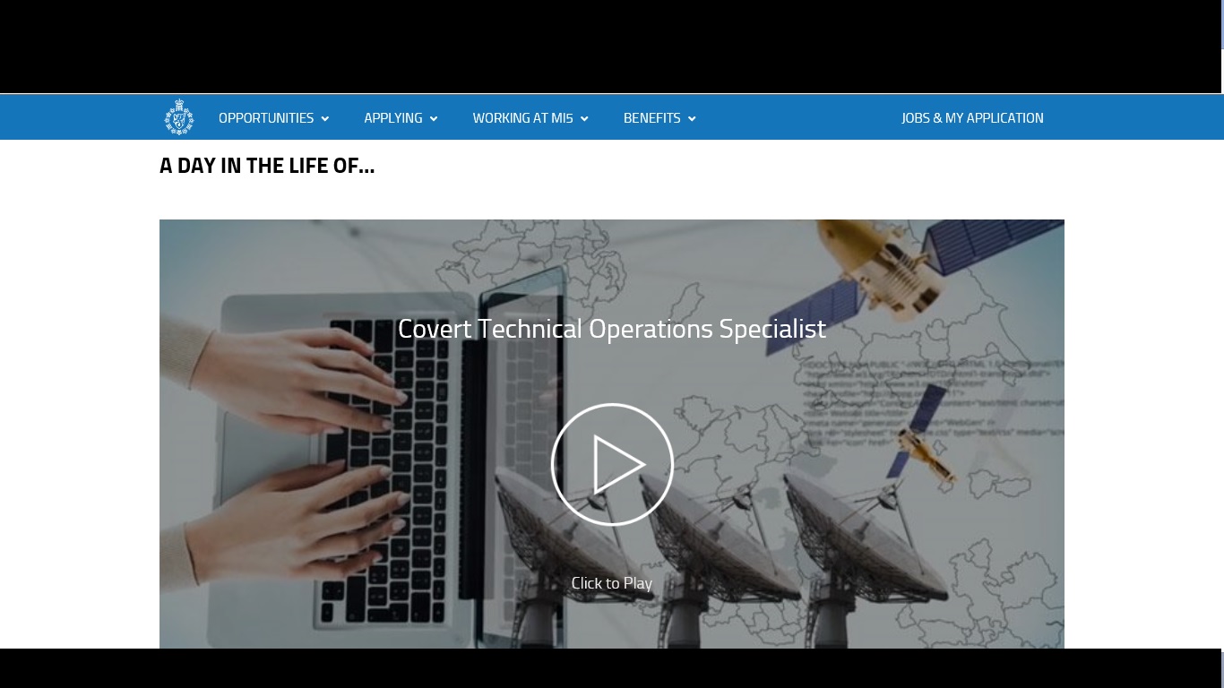 Mobile & Technology Exploration Excellent Career at MI5