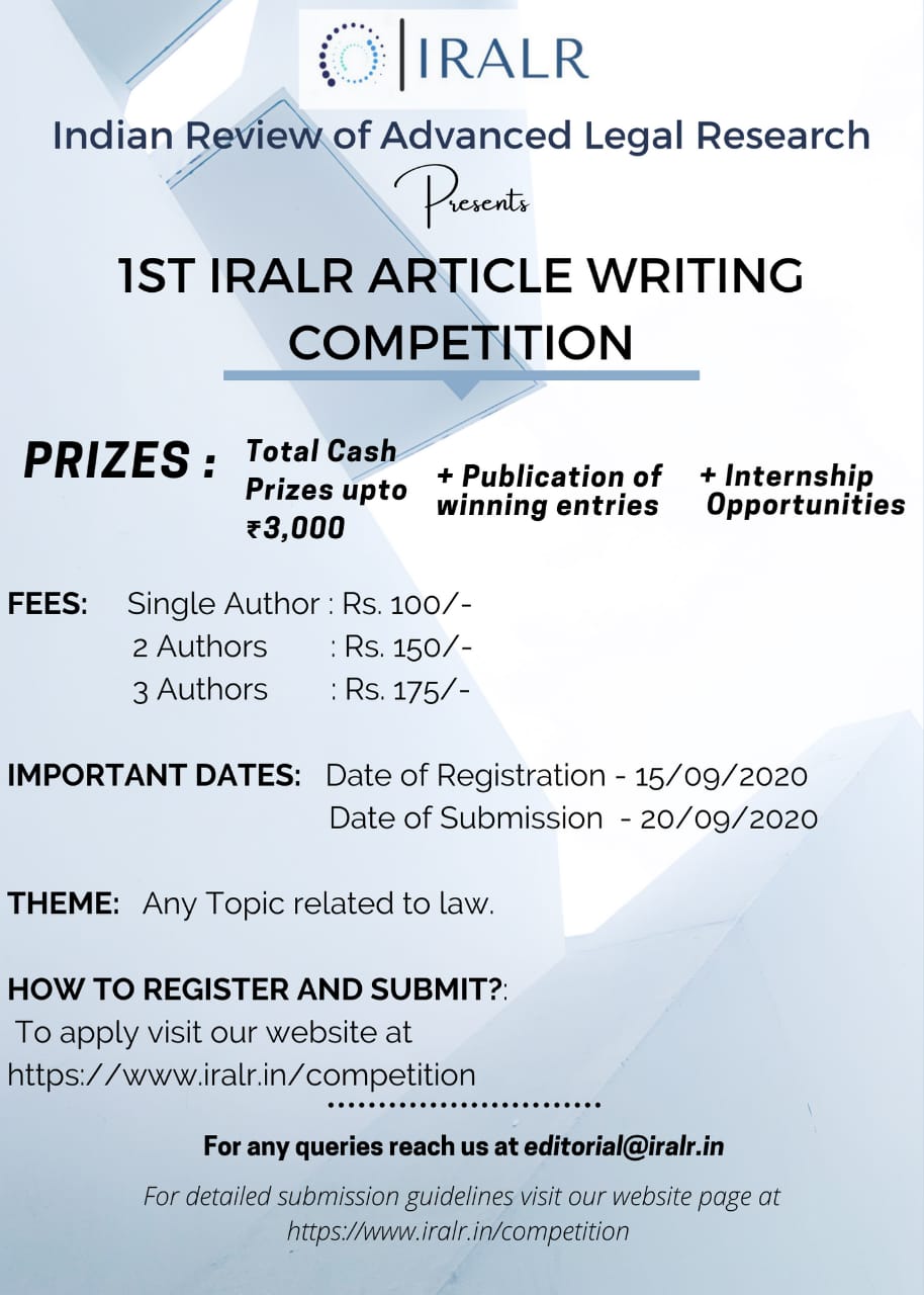 Legal research paper competition 2011 image