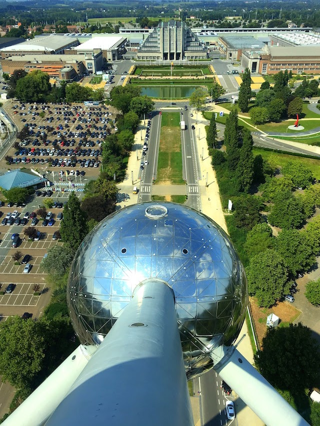 Atomium, Bruxelles View over Bruxelles from the Atomium