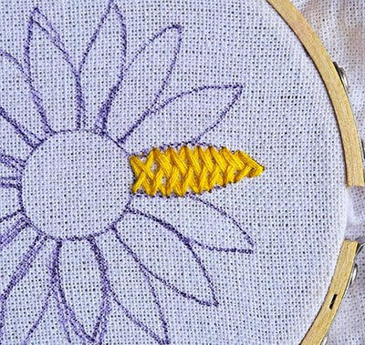 Hướng dẫn thêu hoa hướng dương - Hình 5