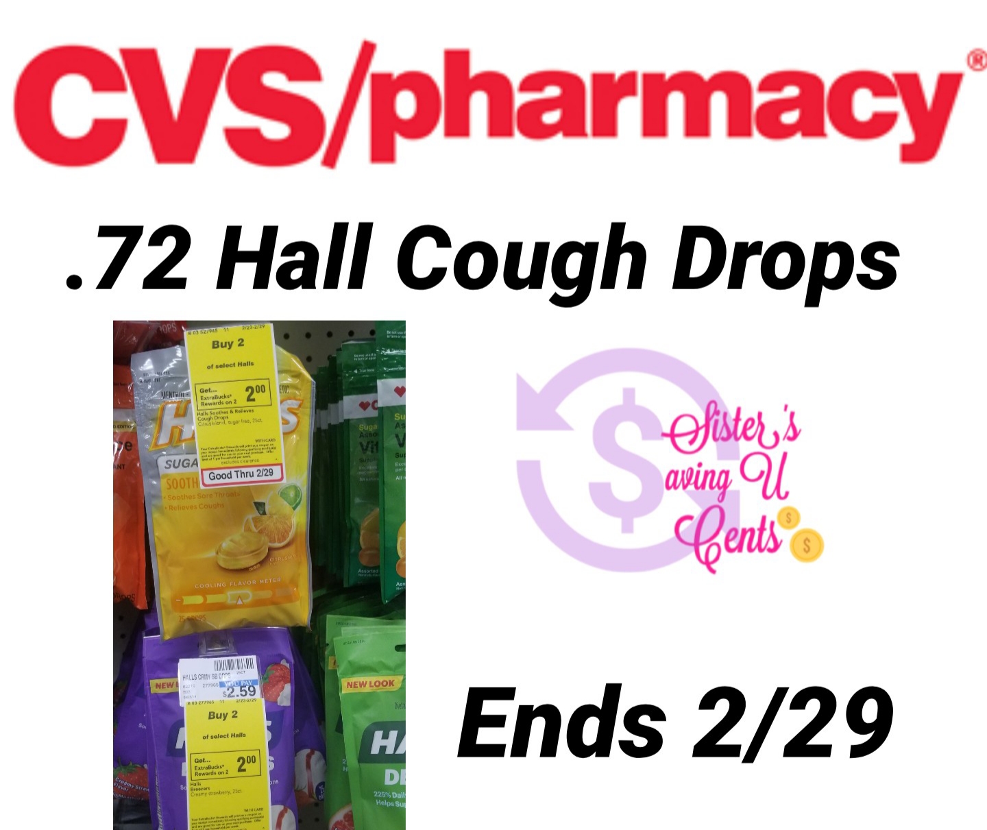 .72 Hall Cough Drops At CVS