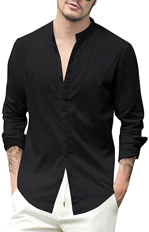 Beotyshow Mens Casual Button Down Shirts - 1Hutt stock