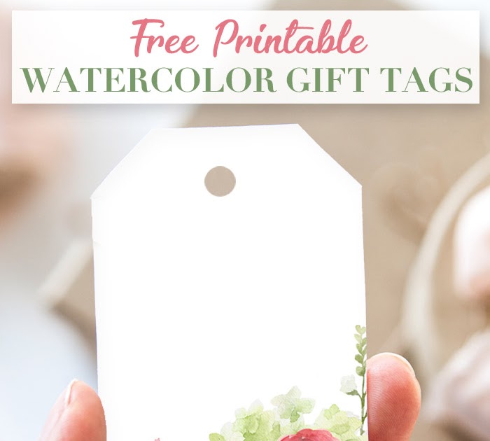 Watercolor Floral Gift Tags Print Pretty Cards