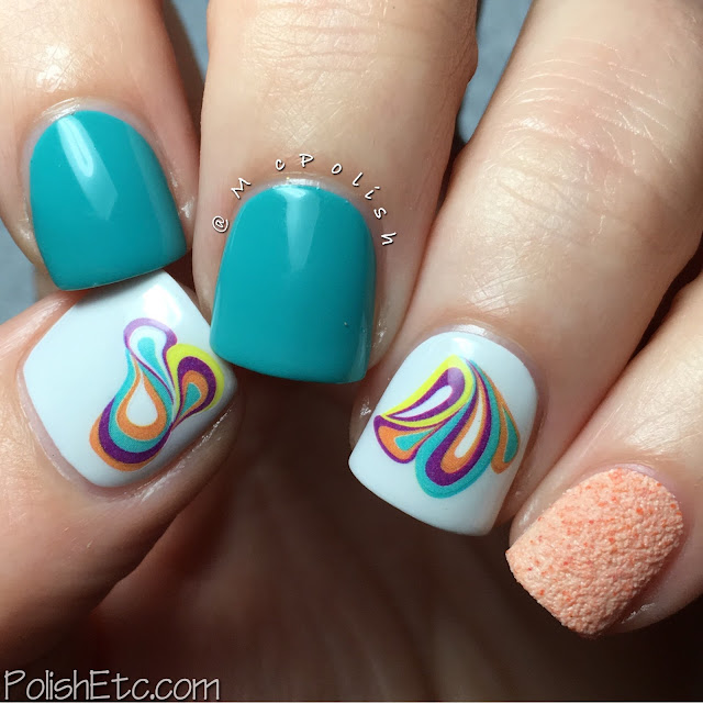 Skittlette mani with Born Pretty Store water decals by McPolish