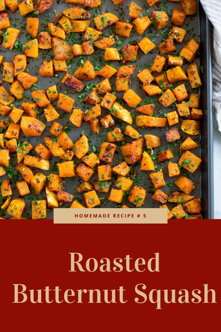Roasted Butternut Squash {with Garlic and Herbs}