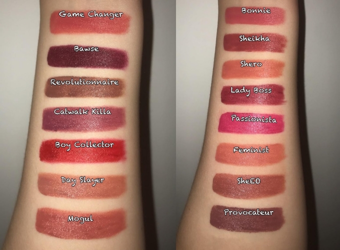 Huda Beauty Demi Mattes - Swatches and Review on Pale Skin.