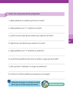 Apoyo Primaria Español 1er grado Bimestre 3 lección 6 Palabras y más palabras 