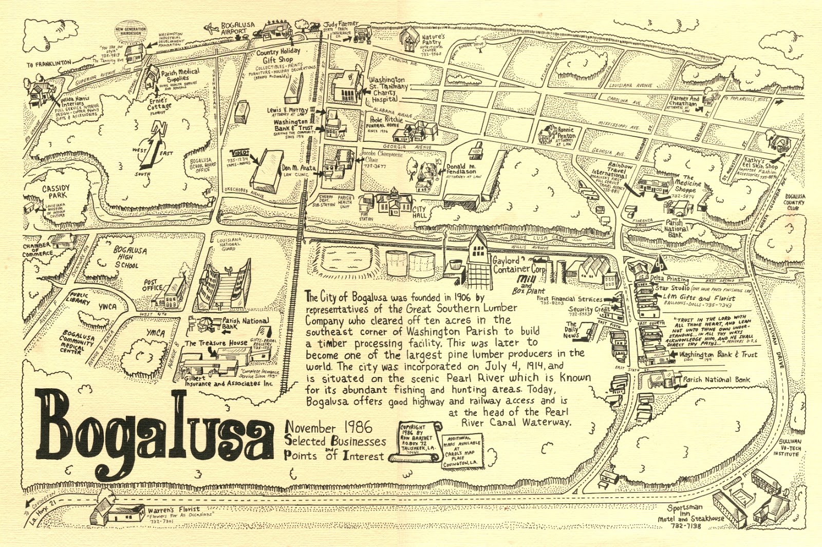 The Barthet Gallery The Bogalusa Map 1984