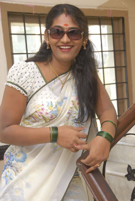 Shyamala Hot Stills In White Saree 8