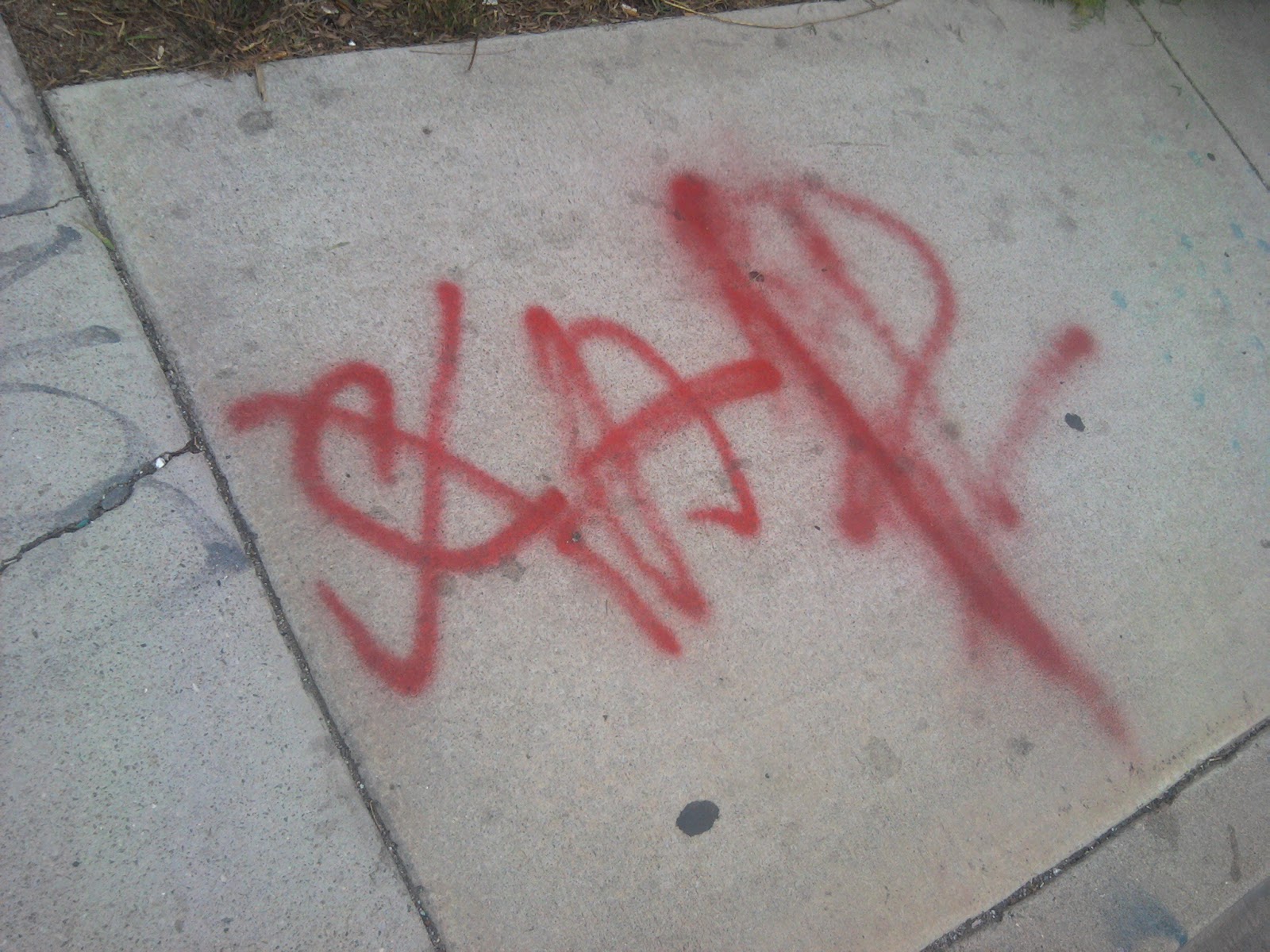 blood gangs graffiti: cross Atlantic piru ( compton )