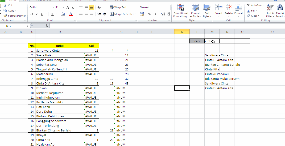 Cara membuat Excel search engin Simple Mudah dan Cepat - Full version