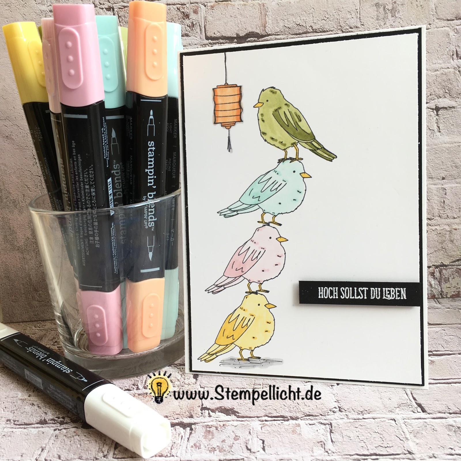 Stempellicht Hoch sollst du Leben Farbenfroh mit Stampin´Blends von Stampin´Up!