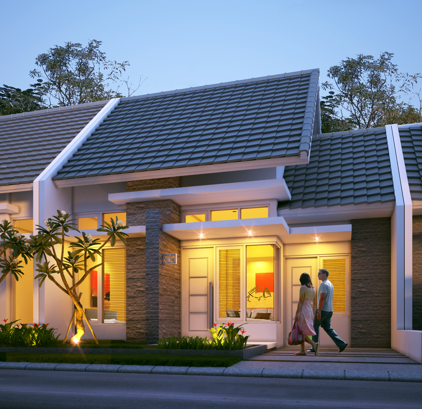 Desain 3D Rumah Minimalis Type 21 Dengan Tampilan Modern Desain 3D Rumah Minimalis Type 21 Dengan Tampilan Modern