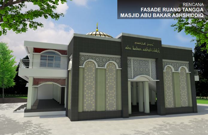 Foto: Desain Masjid Abu Bakar Ash-Shiddiq, Rencana Fase Ruang Tangga