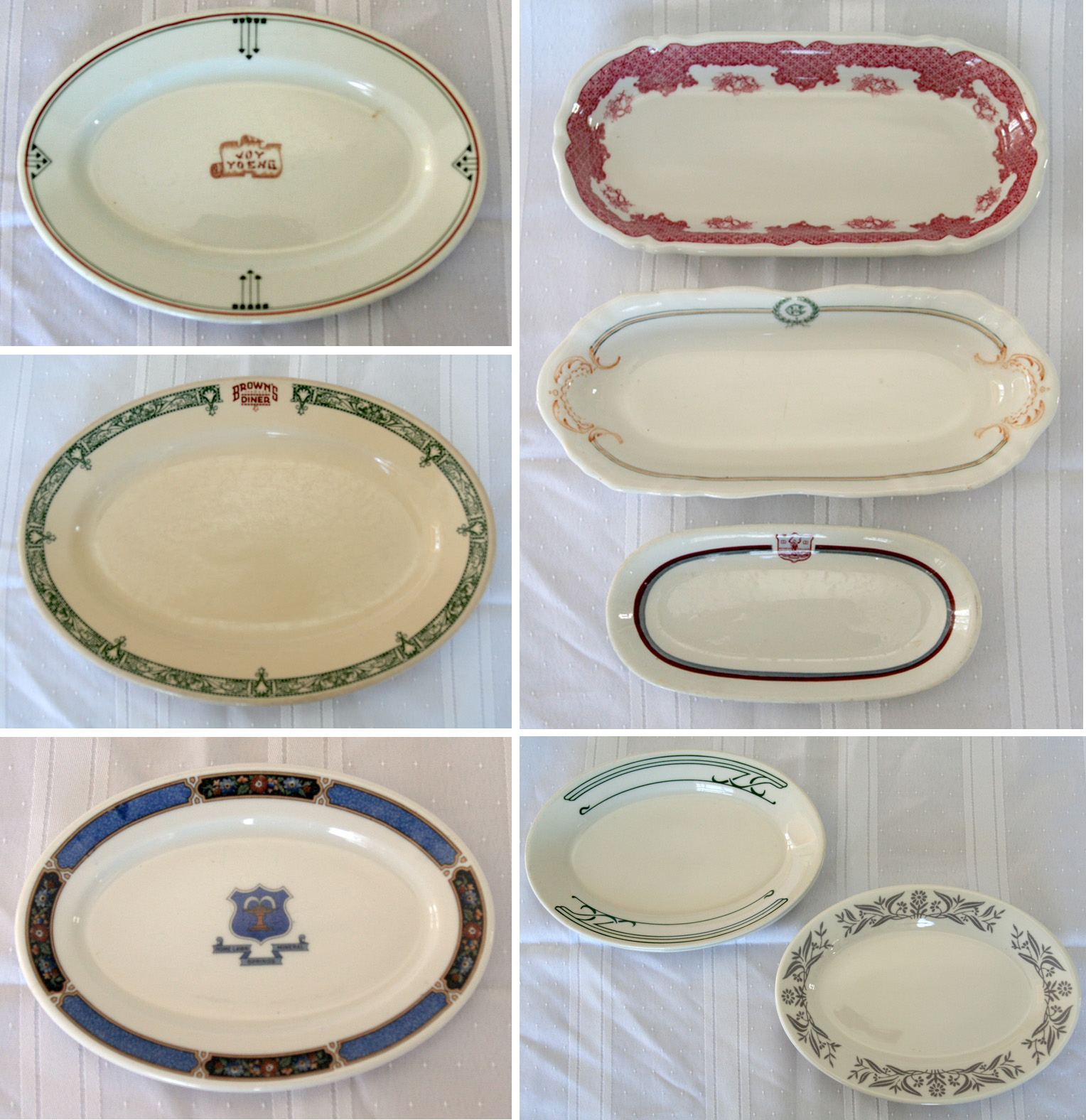 I Love Collecting OVAL RESTAURANT PLATES