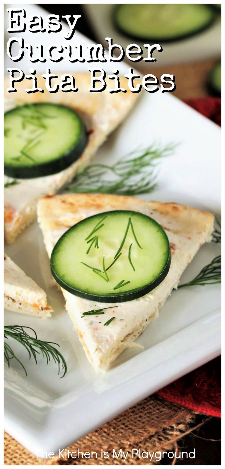 Cucumber Pita Bites (aka Super Easy Cucumber Sandwiches) The Kitchen