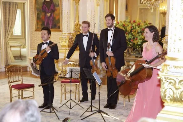 Grand Duke Henri and Grand Duchess Maria Teresa of Luxembourg, former Grand Duke Jean, Hereditary Grand Duke Guillaume and his wife Duchess Stéphanie of Luxembourg