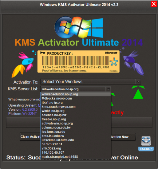 KMS Activator Ultimate 2014 v2.3 CRACK KEYS