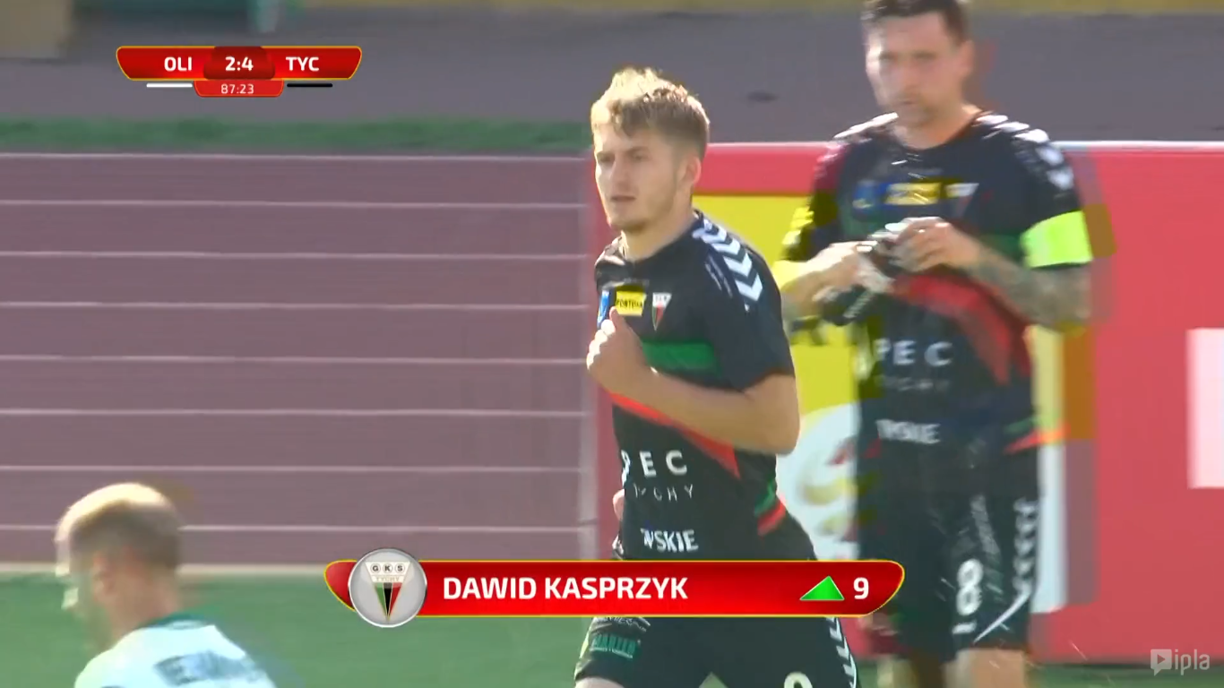 28. kolejka: Olimpia Grudziądz - GKS Tychy 2:4<br><br>fot. Polsat Sport / IPLA