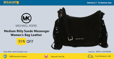 Michael Kors Medium Billy Suede Messenger Women's Bag Leather 