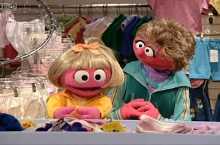Baby Prairie Dawn and her mother appear. Sesame Street Elmo's Potty Time