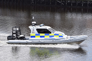 A police boat on the River Tyne