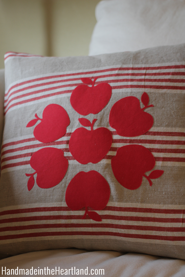 DIY Apple Envelope Throw Pillow