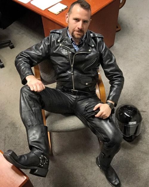 leather masculine clothing concept for men