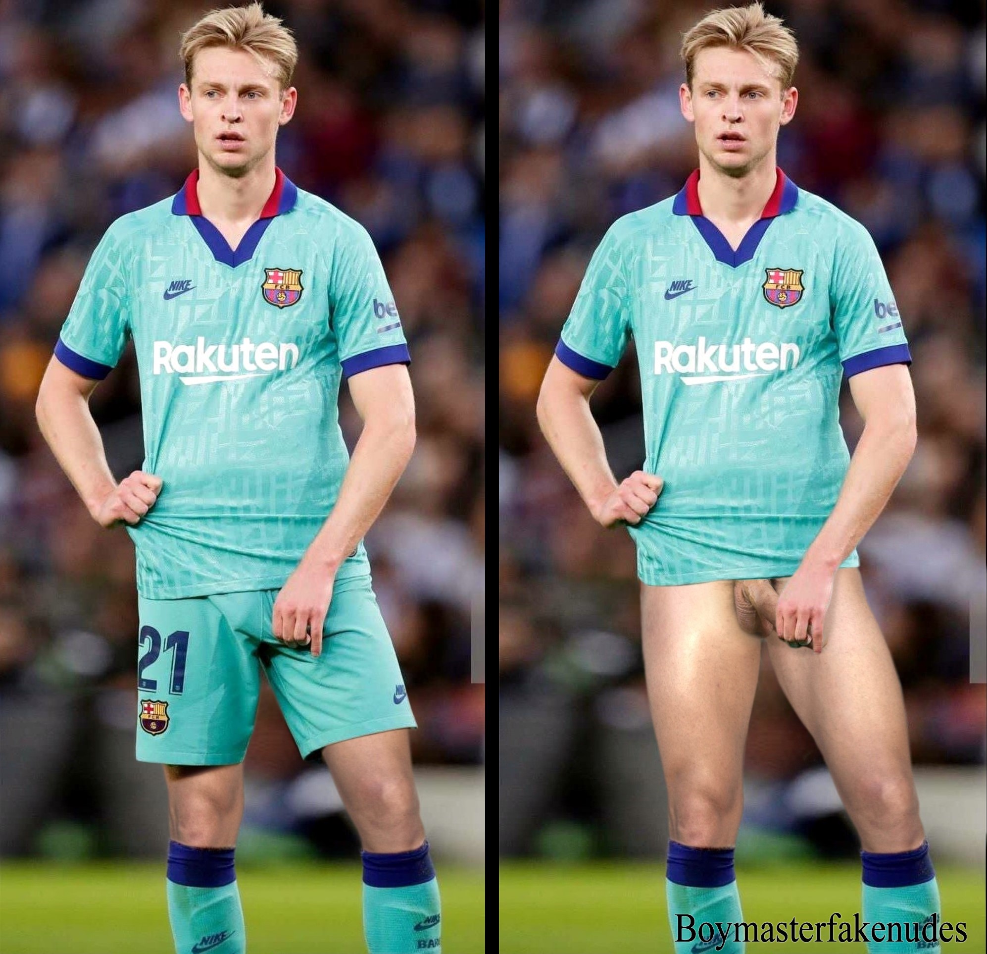 Boymaster Fake Nudes: Frenkie de Jong , Dutch footballer shows his cock